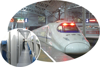 日本のE2系をベースにした中国の寝台高速列車CRH2E（2011年、上海）