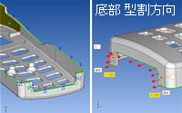 図3 PLマーク、型割方向