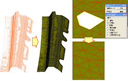 点群からSTLを生成（左）、STLの編集（右）