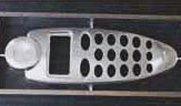 高速ミーリング機で製作した携帯電話モデル（アルミ合金）