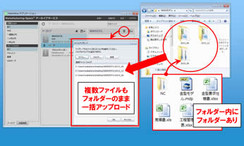 図2　フォルダー構造の状態でデータ保管