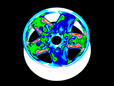 ホイールの解析シミュレーション
