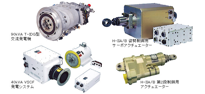 航空宇宙部門の製品例