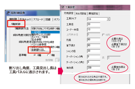 図4 5軸加工/割り出しの自動化（仕上げ）