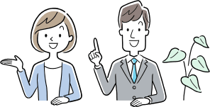 案内している人のイラスト