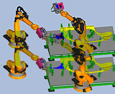 複数ロボットでの作業